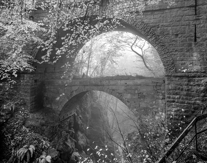 Black and white large format photograph - Rumbling Bridge
©PaulCMcDonald